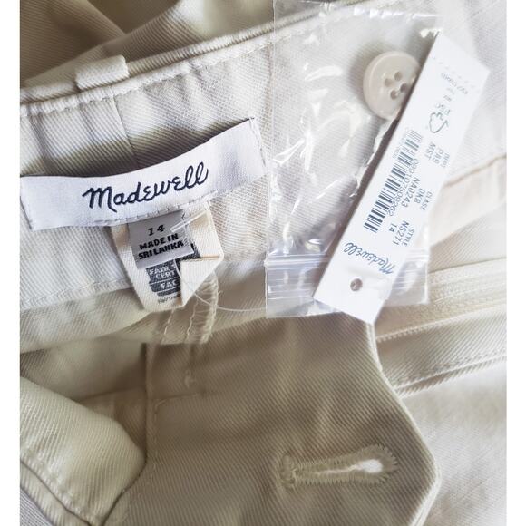 Madewell NWT Slouchy Straight Pants in Drapey Twill Cream Size 14 - Picture 8 of 9